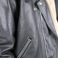 Giacca chiodo in pelle vintage - L -