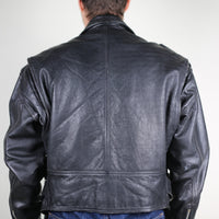 Giacca chiodo in pelle vintage - L -