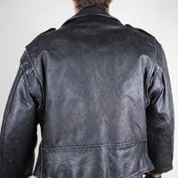 Giacca chiodo in pelle vintage - L -