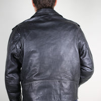 Giacca chiodo in pelle vintage - L -