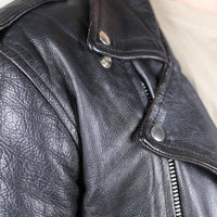 Giacca chiodo in pelle vintage - M -