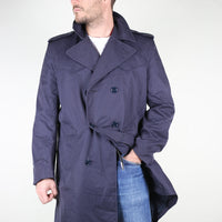 Navy Trench Coat - L -