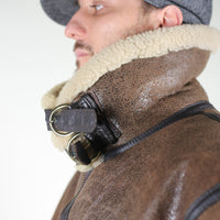 B3 aviator shearling jacket Made in USA - L -