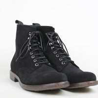 Lace-up leather ankle boot