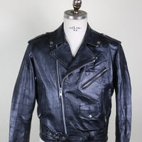 Giacca chiodo in pelle vintage - S -