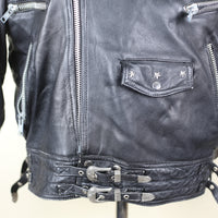 Giacca chiodo in pelle vintage - M -