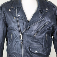 Giacca chiodo in pelle vintage - M/L -