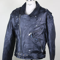 Giacca chiodo in pelle vintage - XL -