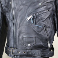 Giacca chiodo in pelle vintage - XL -