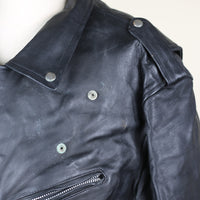 Giacca chiodo in pelle vintage - XL -