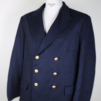 Italian Navy Wool Jacket - L -