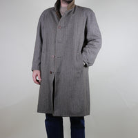 VINTAGE 80'S REVERSIBLE TRENCH COAT - L -