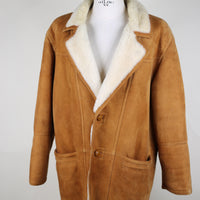 Montone SHEARLING vera pelle - L -