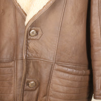 Montone SHEARLING vera pelle - L -