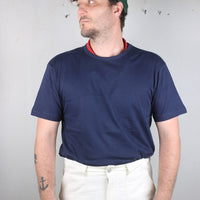 Pacco da 3 T-shirt 100% cotone pettinato ( 2 bianche e 1 blu)