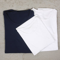 Pacco da 3 T-shirt 100% cotone pettinato ( 2 bianche e 1 blu)