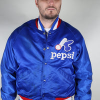 VINTAGE PEPSI NYLON JACKET MADE IN USA - L -