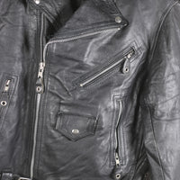 Giacca chiodo in pelle vintage - S -