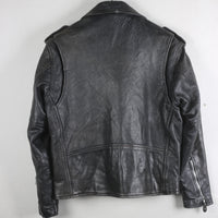 Vintage leather biker jacket - M-