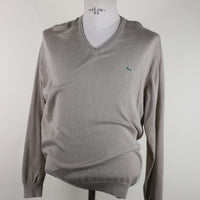 LACOSTE VNECK COTTON SWEATER - L -