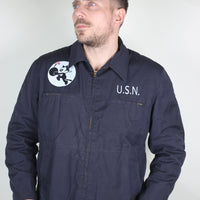Jacket deck utility dark blue Us Navy felix the cat - L -