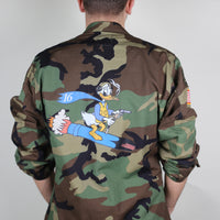 BDU WOODLAND Us Army Donald Duck Jacket - L -