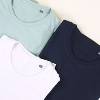 Pack of 3 organic cotton tubular t-shirts