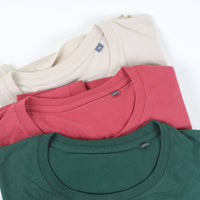 Pack of 3 organic cotton tubular t-shirts