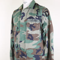 BDU WOODLAND Us ARMY jacket with Snoopy Moon Landing embroidery - L -