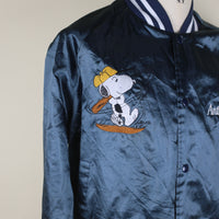VINTAGE NYLON JACKET MADE IN USA WITH SNOOPY EMBROIDERY - M -