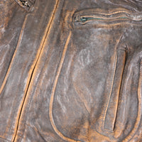 A2 leather jacket Made in USA talon zip - L -