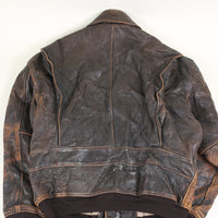 A2 leather jacket Made in USA talon zip - L -