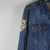 GIACCA DI JEANS CON STAMPA - S -