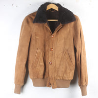 Vintage sheepskin leather jacket - M -