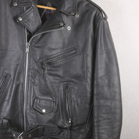 Giacca chiodo di pelle vintage - XL -
