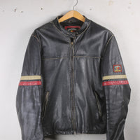 Giacca BIKER di pelle vintage - M -
