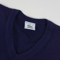 LACOSTE VNECK COTTON SWEATER - XL -