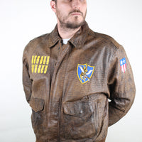 A2 Flying Tigers Leather Jacket -L -