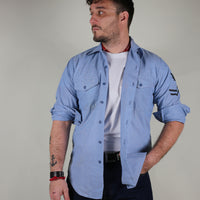 Camicia Chambray Us Navy - M -