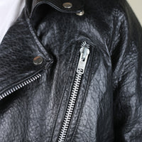 Leather biker jacket - M -