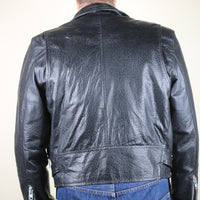 Leather biker jacket - M -