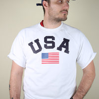 USA raglan half sleeve sweatshirt