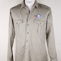 Army Shirt with Snoopy Embroidery - M -