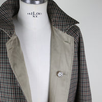 VINTAGE 80'S REVERSIBLE TRENCH COAT - L/XL -