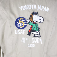 Army Shirt with Snoopy Embroidery - M -