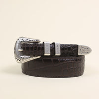 Las Vegas Brown Croc Western Belt