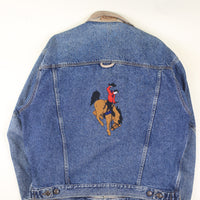 GIACCA DI JEANS vintage Marlboro Rodeo - L -