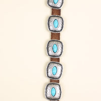 Navajo concho turquoise bracelet