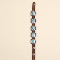Navajo concho turquoise bracelet