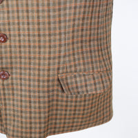 Vintage 80s tailored waistcoat in tweed - L -